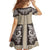 Vintage Western Cowboy Family Matching Summer Maxi Dress and Hawaiian Shirt Brown Version - Wonder Print Shop