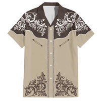 Vintage Western Cowboy Family Matching Summer Maxi Dress and Hawaiian Shirt Brown Version - Wonder Print Shop