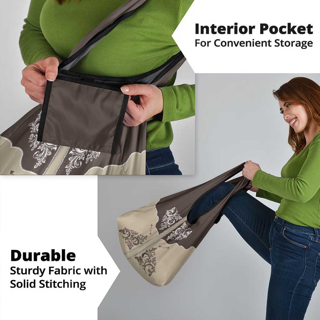 Vintage Western Cowboy Grocery Bag Brown Version - Wonder Print Shop