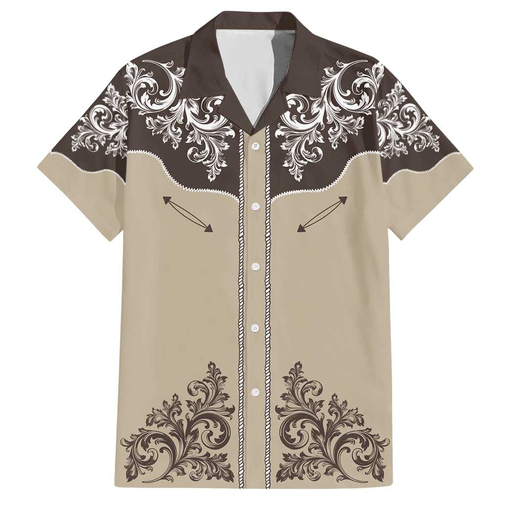Vintage Western Cowboy Hawaiian Shirt Brown Version - Wonder Print Shop