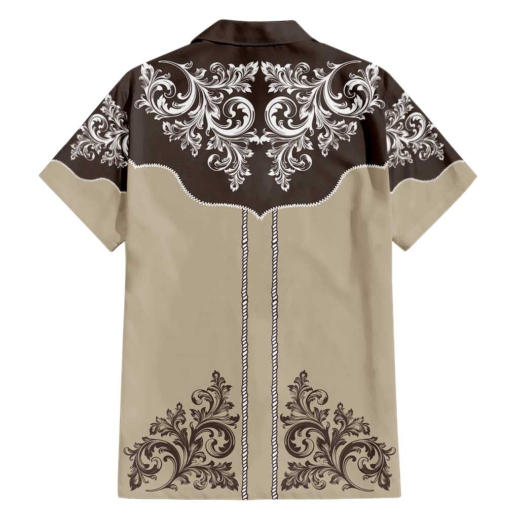 Vintage Western Cowboy Hawaiian Shirt Brown Version - Wonder Print Shop