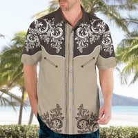 Vintage Western Cowboy Hawaiian Shirt Brown Version - Wonder Print Shop