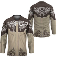 Vintage Western Cowboy Hockey Jersey Brown Version - Wonder Print Shop