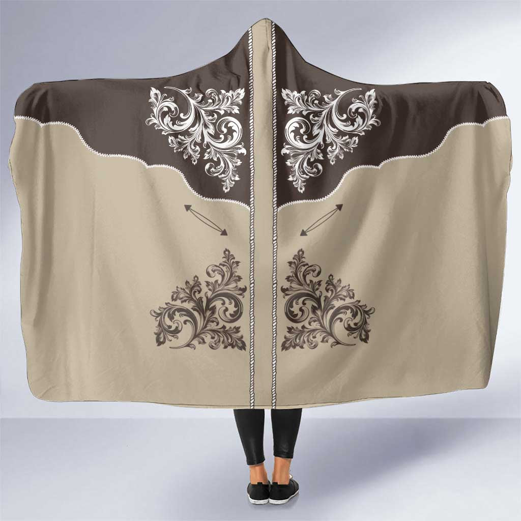 Vintage Western Cowboy Hooded Blanket Brown Version - Wonder Print Shop