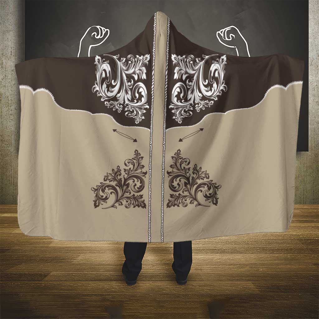 Vintage Western Cowboy Hooded Blanket Brown Version - Wonder Print Shop