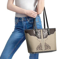 Vintage Western Cowboy Leather Tote Bag Brown Version - Wonder Print Shop