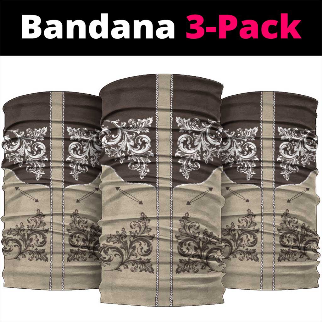 Vintage Western Cowboy Neck Gaiter Brown Version - Wonder Print Shop