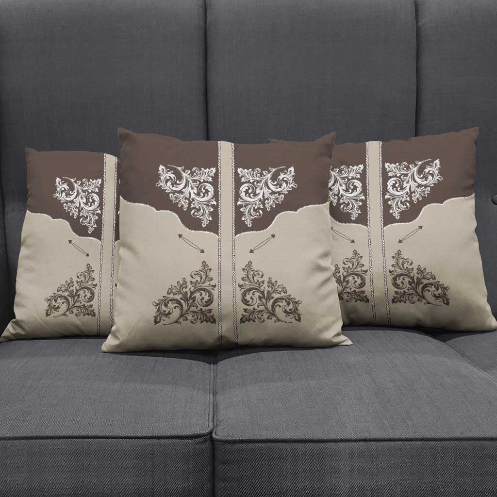 Vintage Western Cowboy Pillow Cover Brown Version - Wonder Print Shop