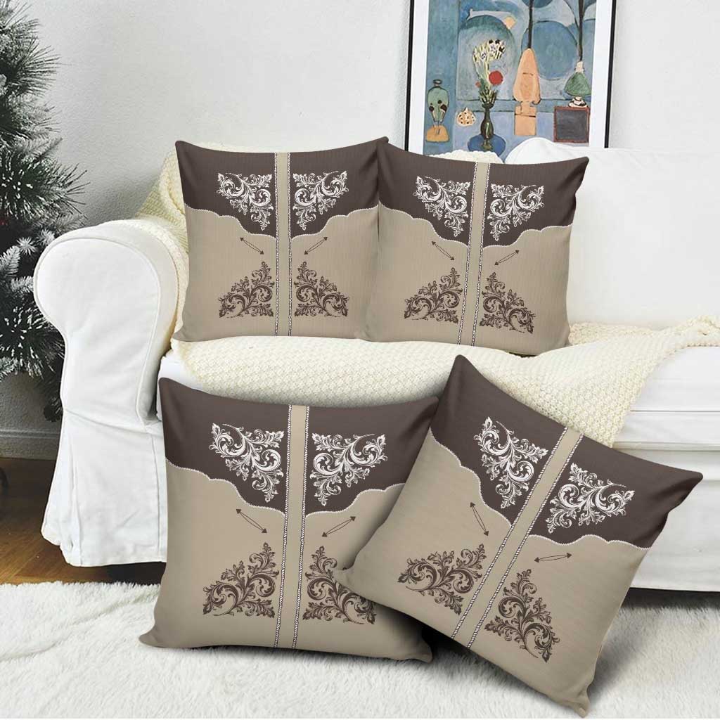 Vintage Western Cowboy Pillow Cover Brown Version - Wonder Print Shop