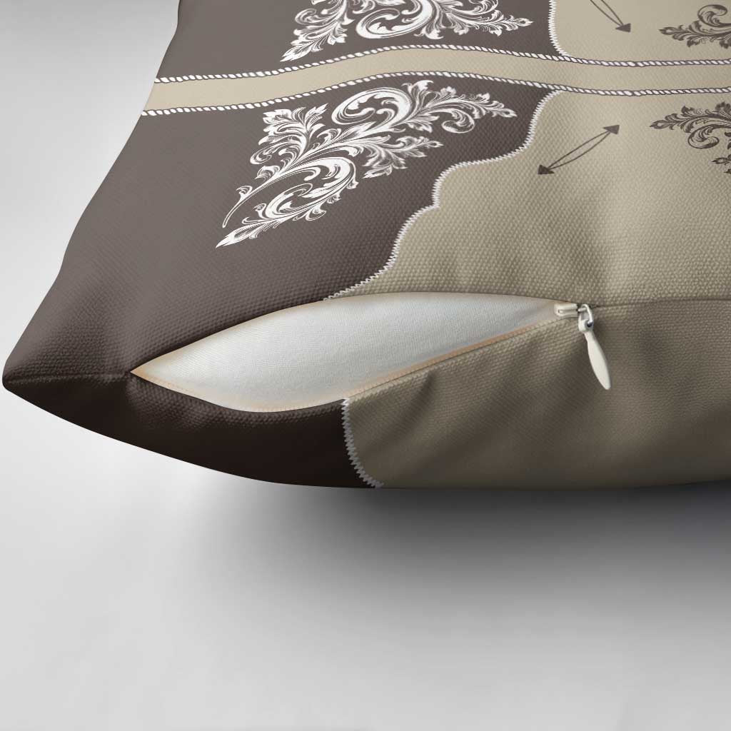 Vintage Western Cowboy Pillow Cover Brown Version - Wonder Print Shop