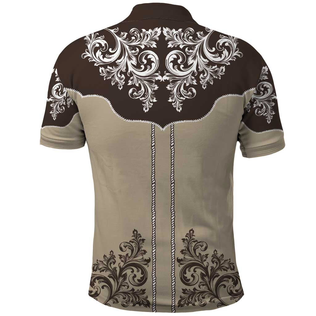 Vintage Western Cowboy Polo Shirt Brown Version - Wonder Print Shop