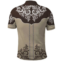 Vintage Western Cowboy Polo Shirt Brown Version - Wonder Print Shop