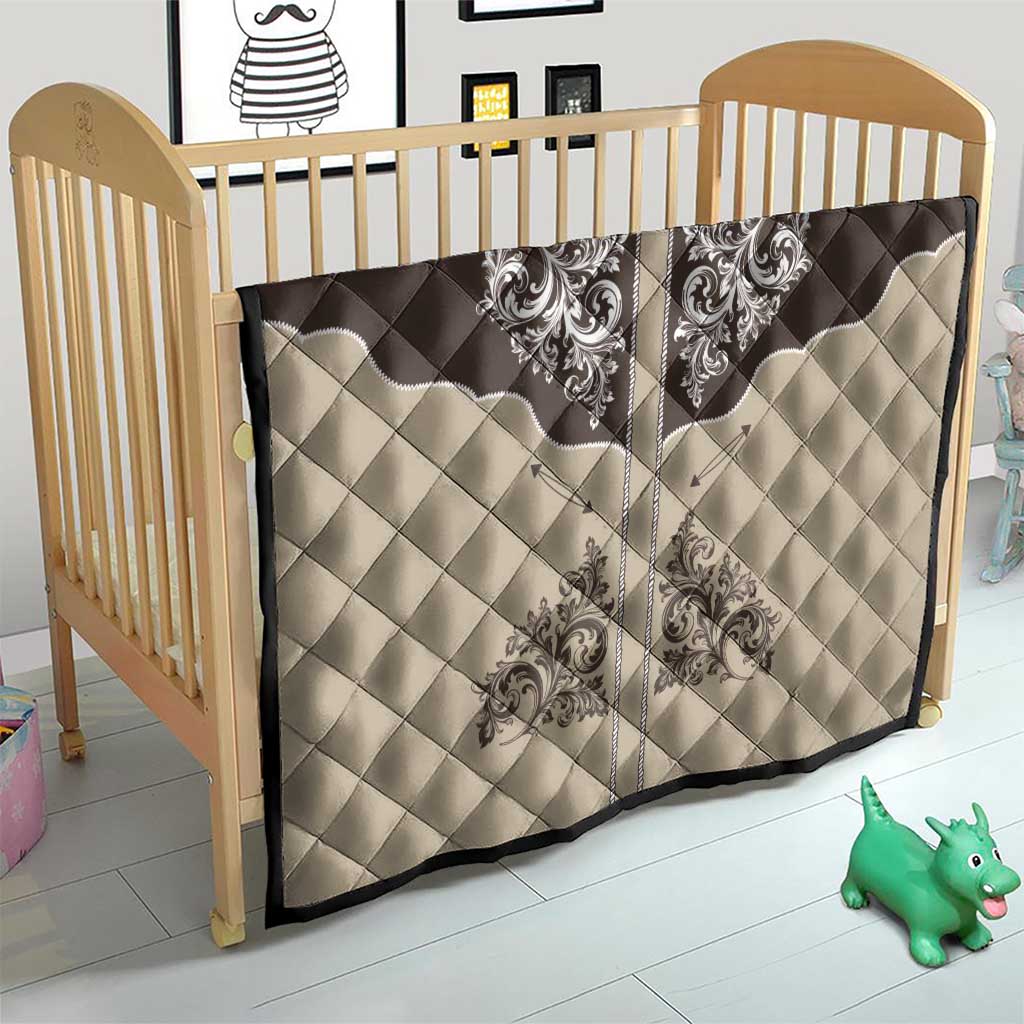 Vintage Western Cowboy Quilt Brown Version - Wonder Print Shop