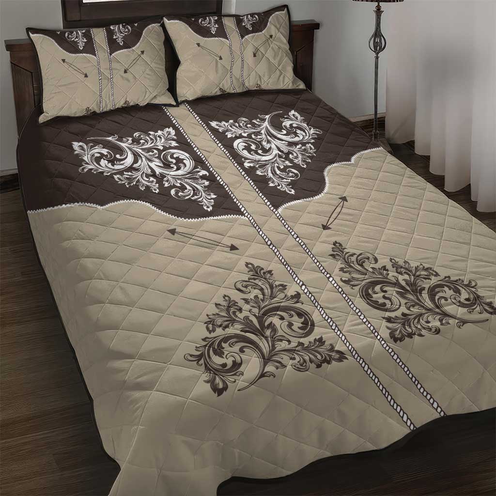 Vintage Western Cowboy Quilt Bed Set Brown Version - Wonder Print Shop