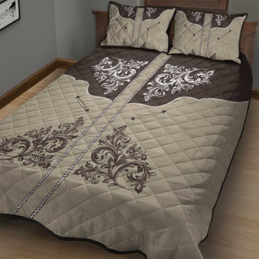 Vintage Western Cowboy Quilt Bed Set Brown Version - Wonder Print Shop