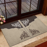 Vintage Western Cowboy Rubber Doormat Brown Version - Wonder Print Shop