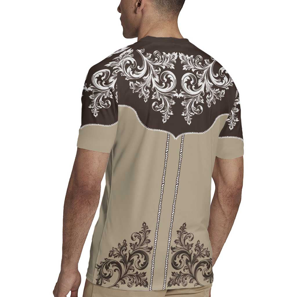 Vintage Western Cowboy Rugby Jersey Brown Version - Wonder Print Shop
