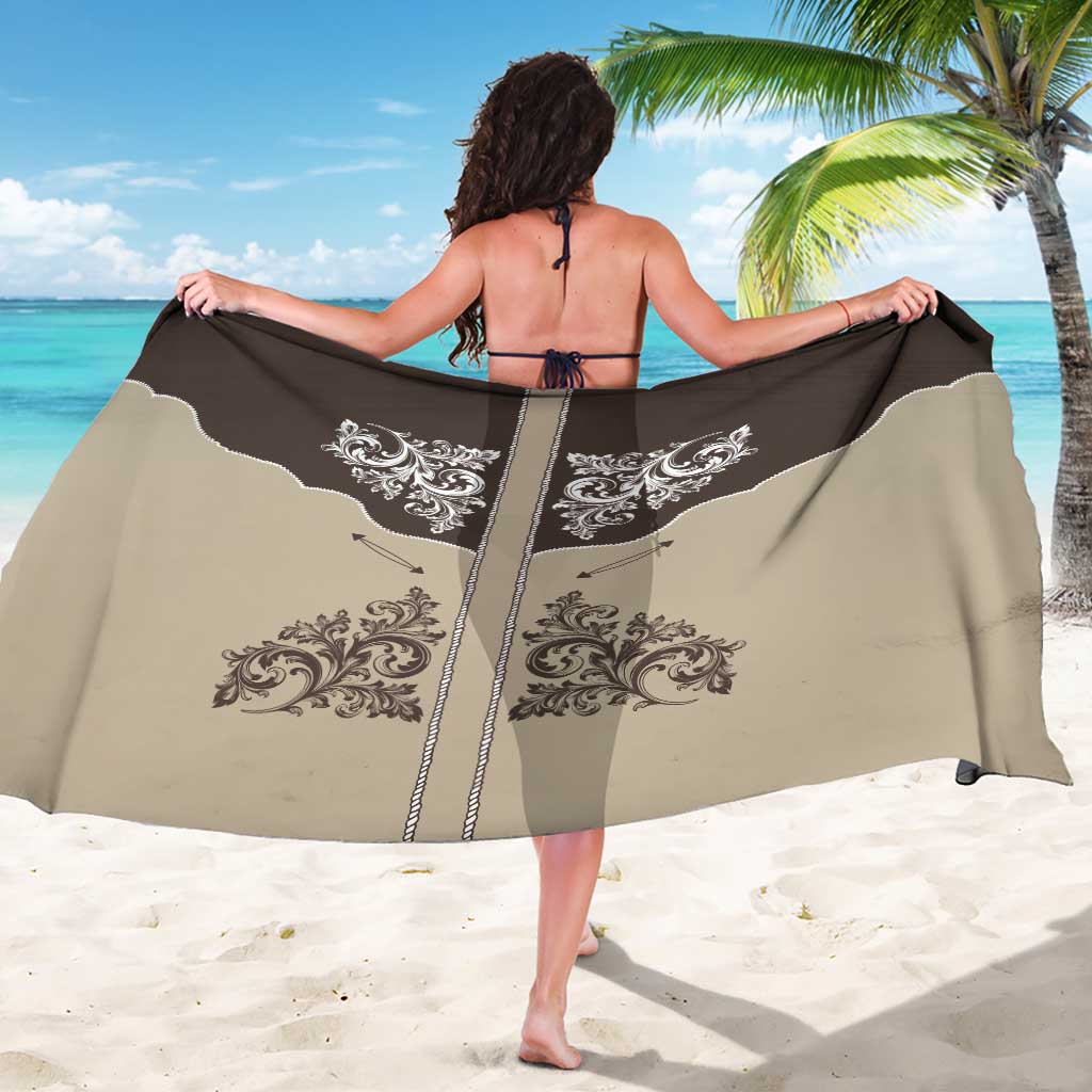 Vintage Western Cowboy Sarong Brown Version - Wonder Print Shop