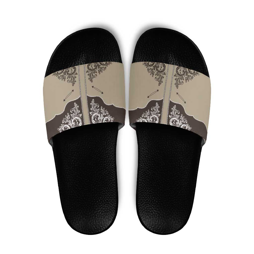 Vintage Western Cowboy Slide Sandals Brown Version - Wonder Print Shop