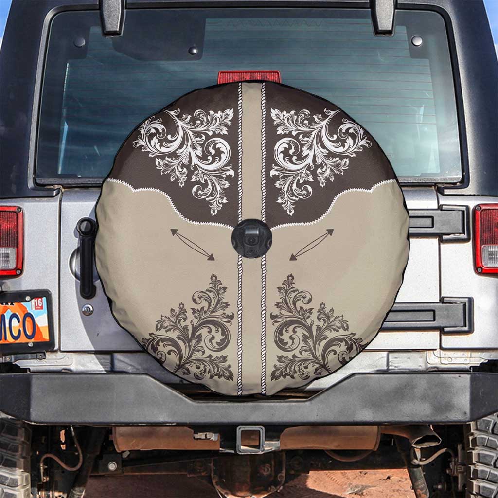 Vintage Western Cowboy Spare Tire Cover Brown Version - Wonder Print Shop