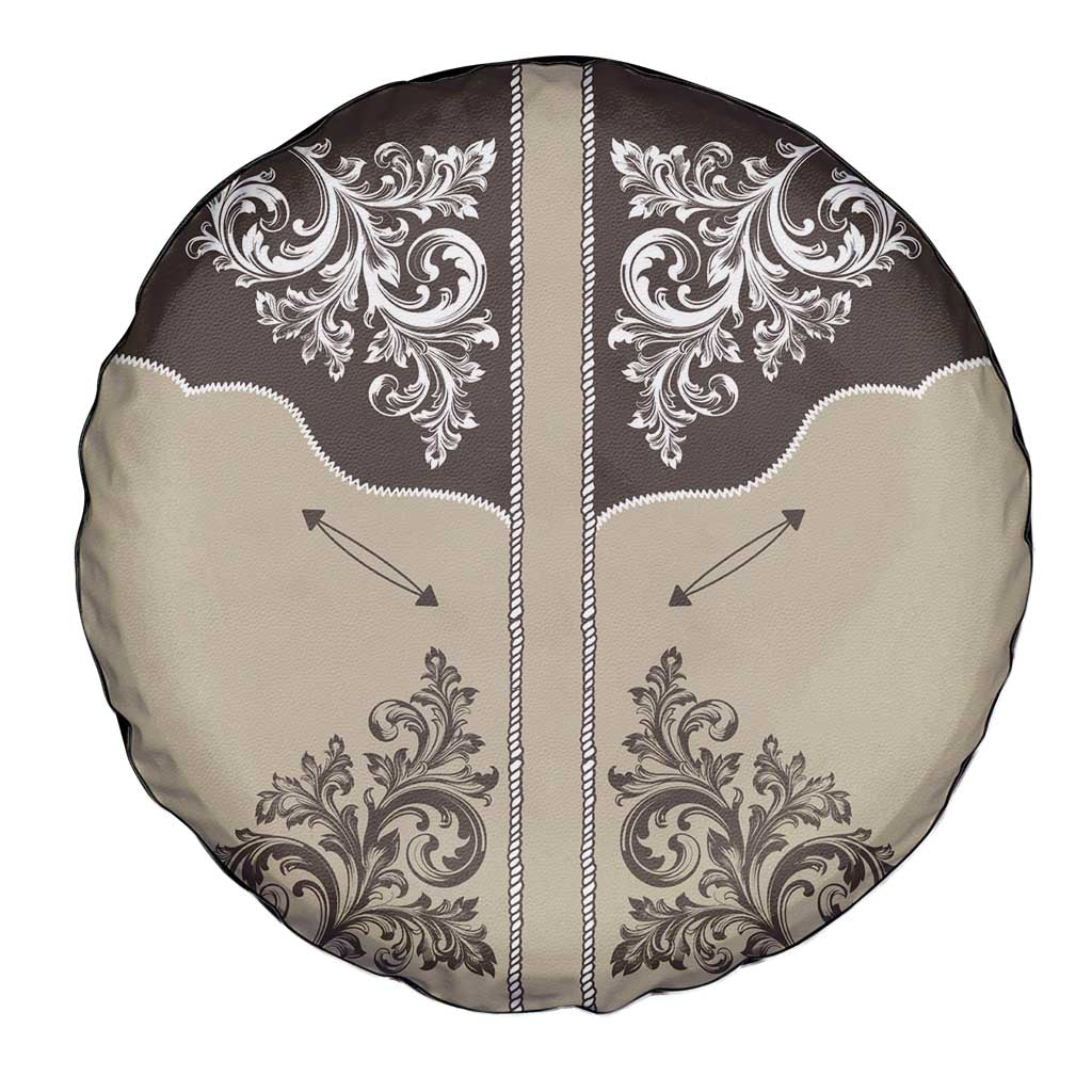 Vintage Western Cowboy Spare Tire Cover Brown Version - Wonder Print Shop