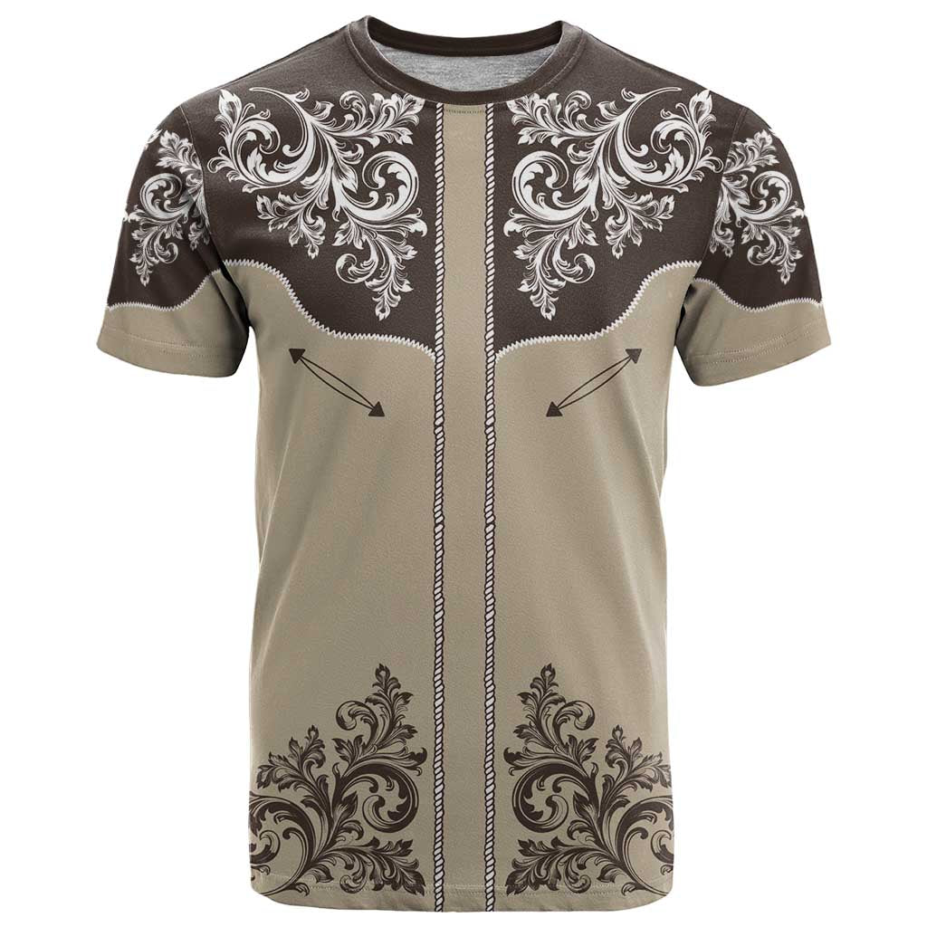 Vintage Western Cowboy T Shirt Brown Version - Wonder Print Shop