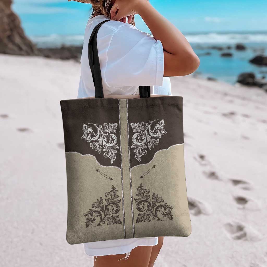 Vintage Western Cowboy Tote Bag Brown Version - Wonder Print Shop