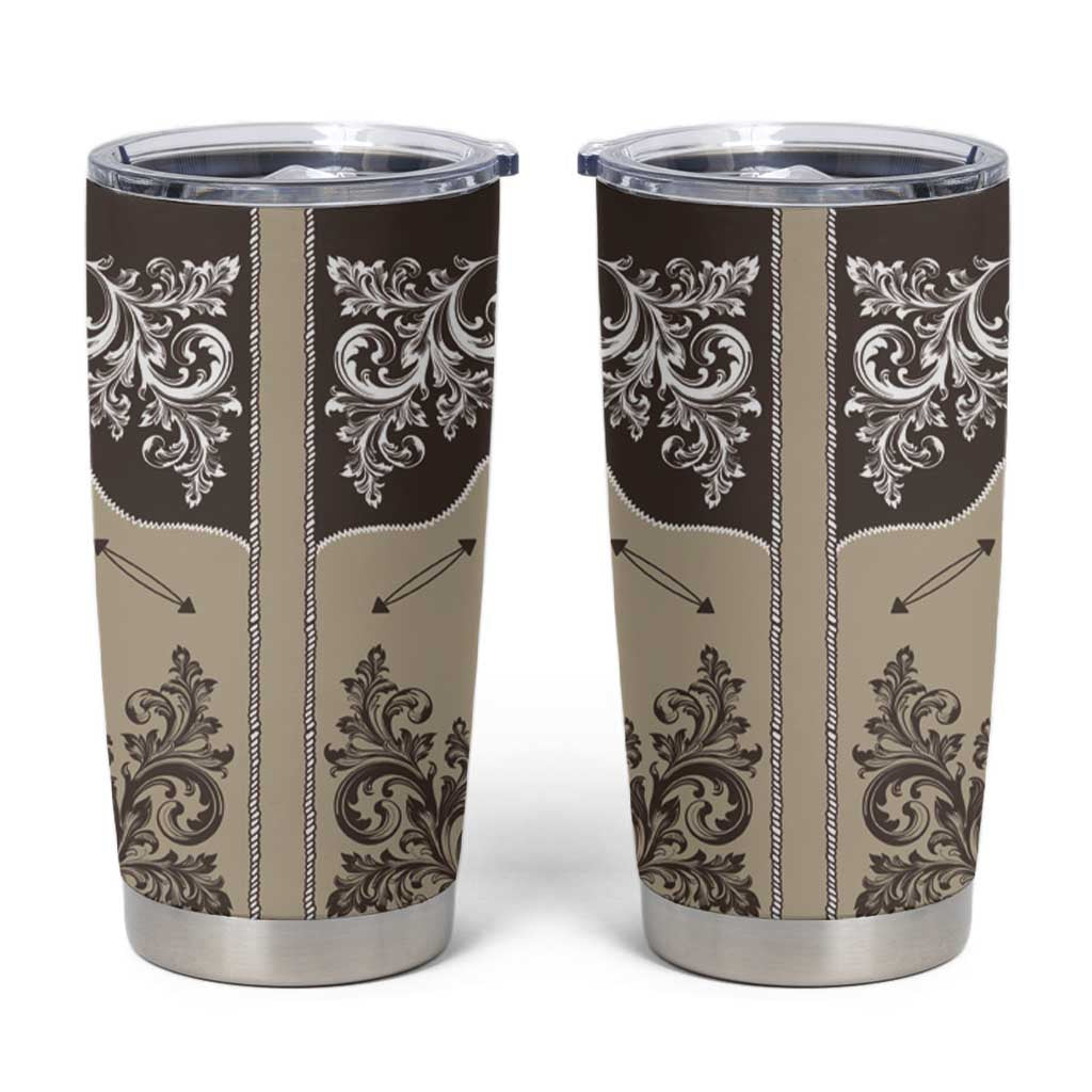 Vintage Western Cowboy Tumbler Cup Brown Version - Wonder Print Shop