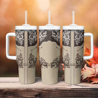 Vintage Western Cowboy Tumbler With Handle Brown Version - Wonder Print Shop