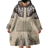 Vintage Western Cowboy Wearable Blanket Hoodie Brown Version - Wonder Print Shop