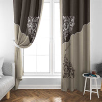 Vintage Western Cowboy Window Curtain Brown Version - Wonder Print Shop