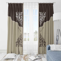 Vintage Western Cowboy Window Curtain Brown Version - Wonder Print Shop