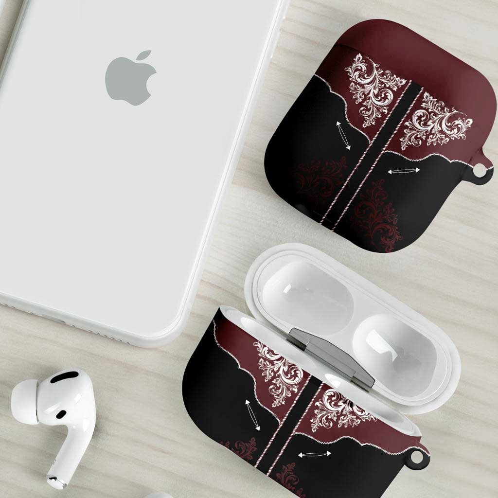 Vintage Western Cowboy AirPods Case Black Version - Wonder Print Shop