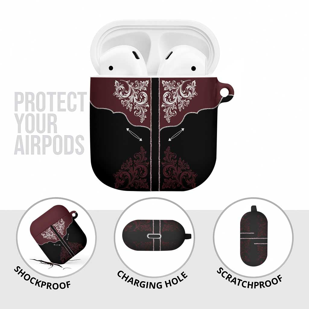 Vintage Western Cowboy AirPods Case Black Version - Wonder Print Shop