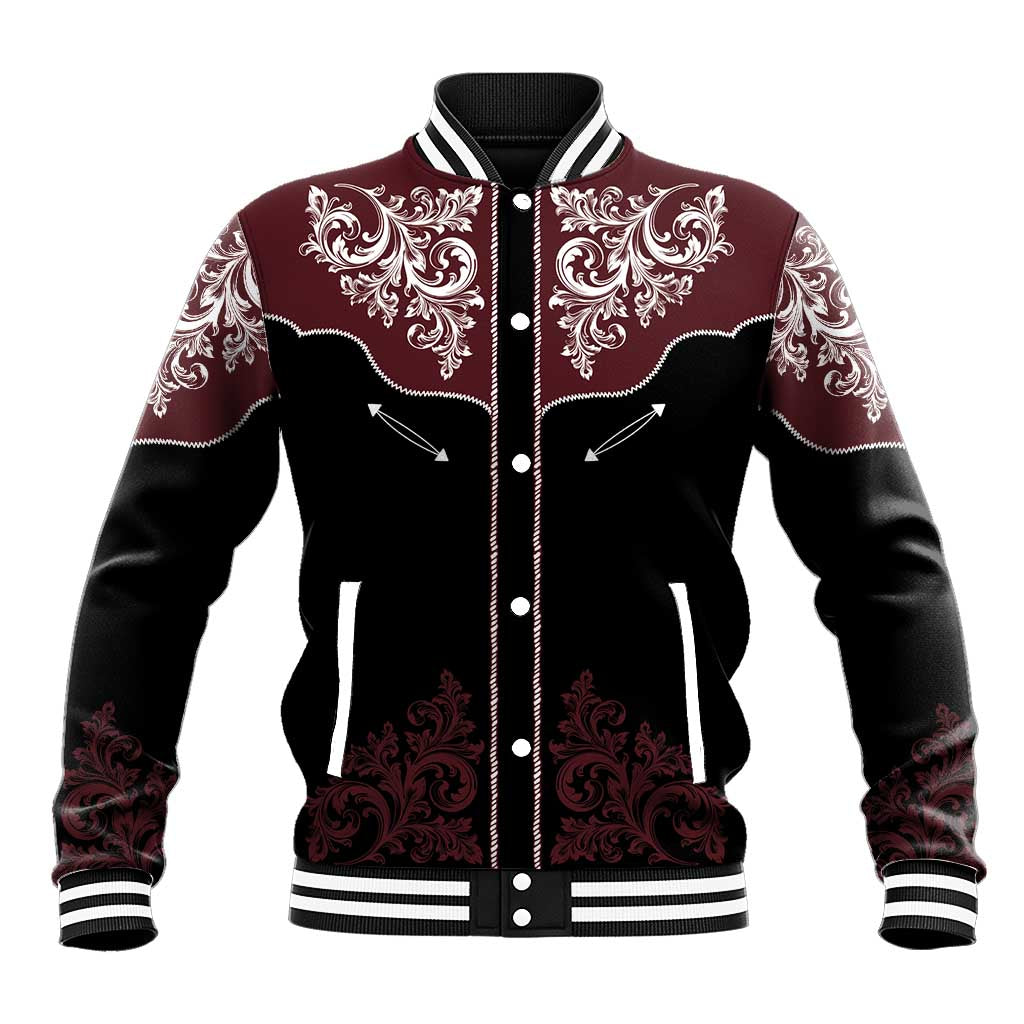 Vintage Western Cowboy Baseball Jacket Black Version - Wonder Print Shop