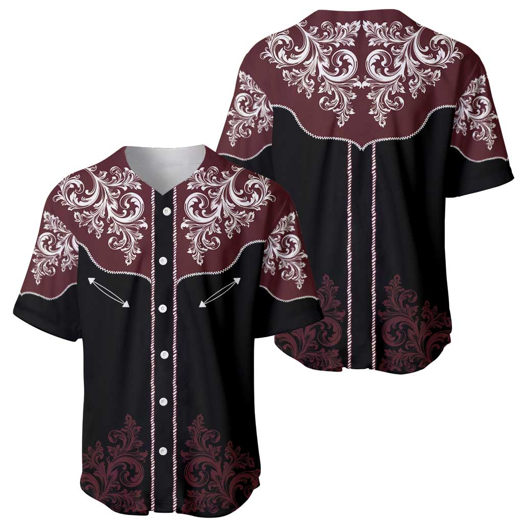 Vintage Western Cowboy Baseball Jersey Black Version - Wonder Print Shop