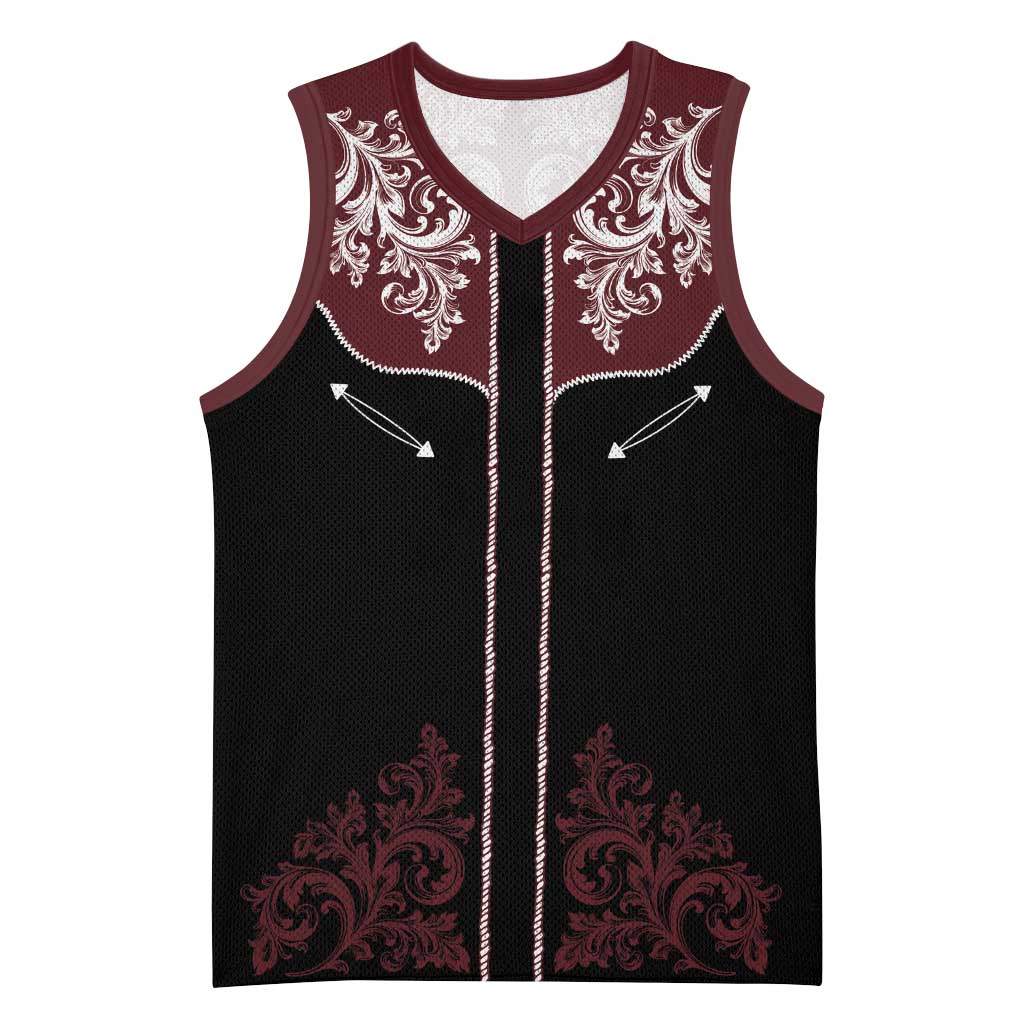 Vintage Western Cowboy Basketball Jersey Black Version - Wonder Print Shop