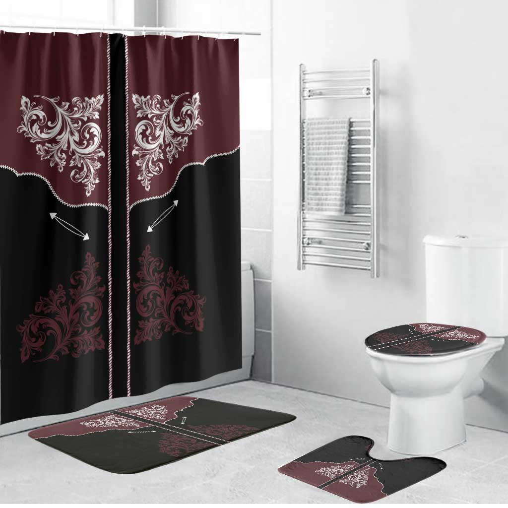 Vintage Western Cowboy Bathroom Set Black Version - Wonder Print Shop
