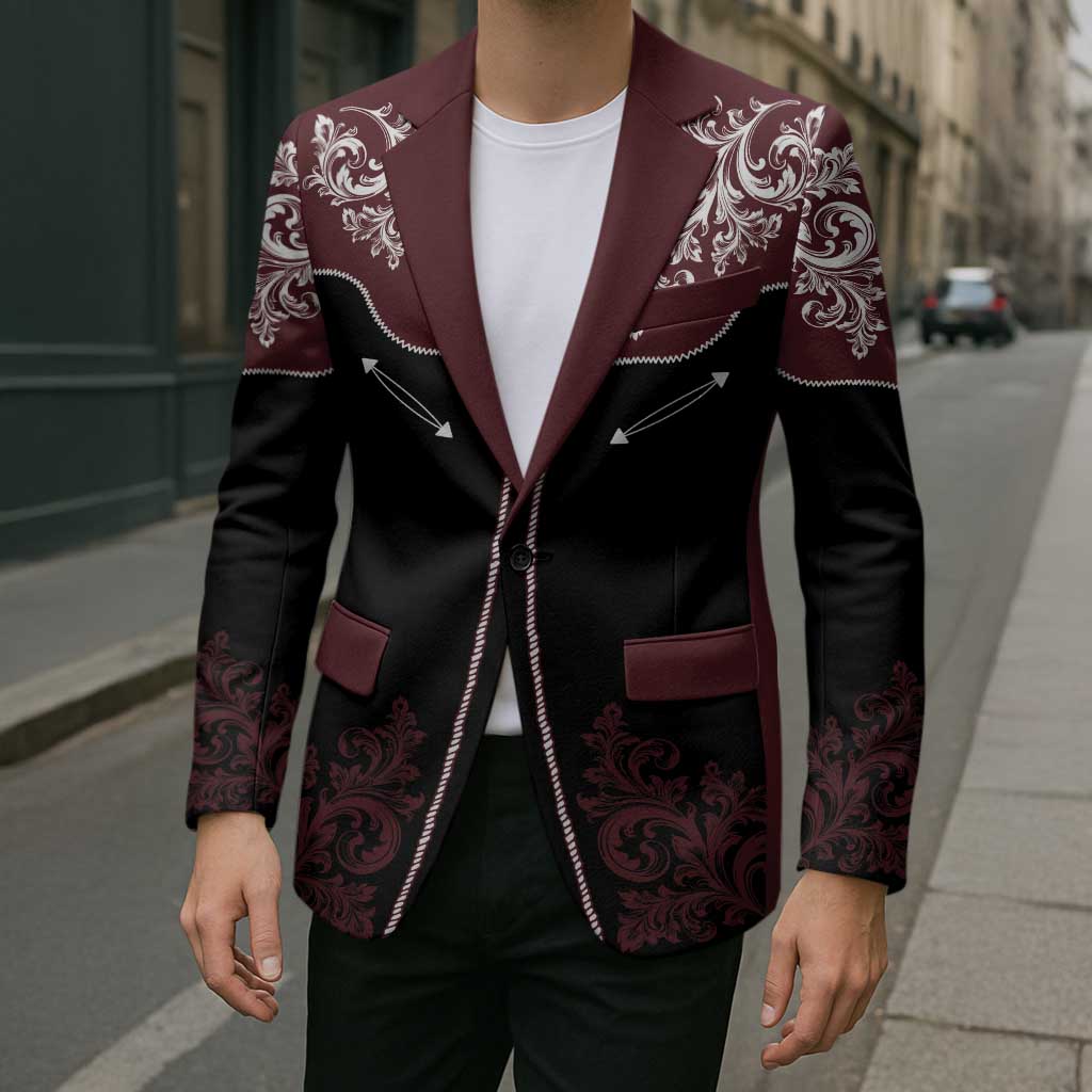 Vintage Western Cowboy Blazer Black Version - Wonder Print Shop