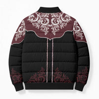 Vintage Western Cowboy Bomber Puffer Jacket Black Version - Wonder Print Shop