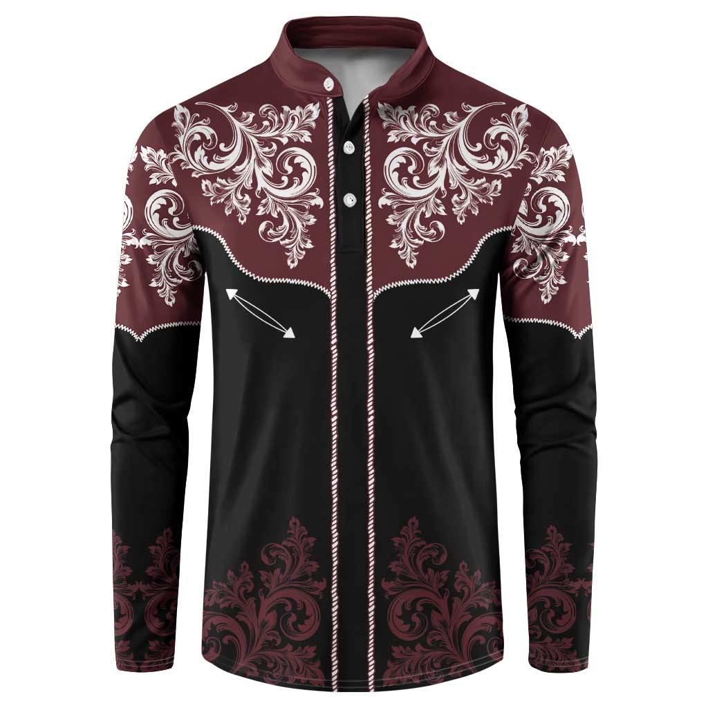 Vintage Western Cowboy Button Sweatshirt Black Version - Wonder Print Shop