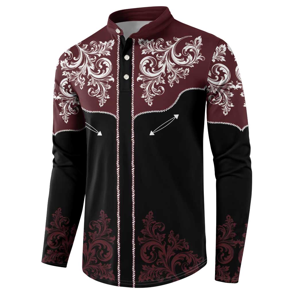 Vintage Western Cowboy Button Sweatshirt Black Version - Wonder Print Shop