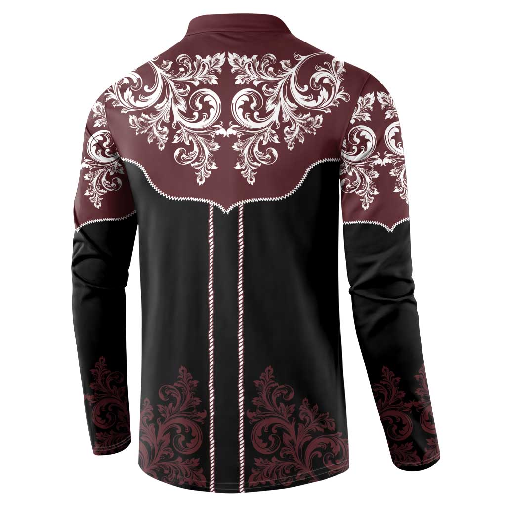 Vintage Western Cowboy Button Sweatshirt Black Version - Wonder Print Shop