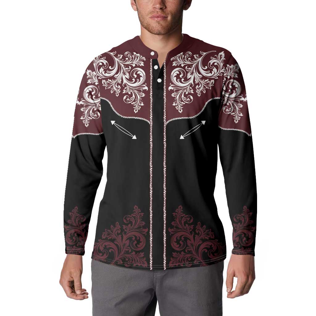 Vintage Western Cowboy Button Sweatshirt Black Version - Wonder Print Shop