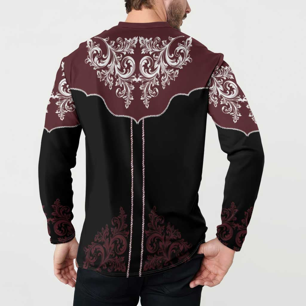 Vintage Western Cowboy Button Sweatshirt Black Version - Wonder Print Shop