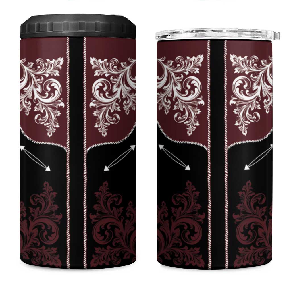 Vintage Western Cowboy 4 in 1 Can Cooler Tumbler Black Version - Wonder Print Shop