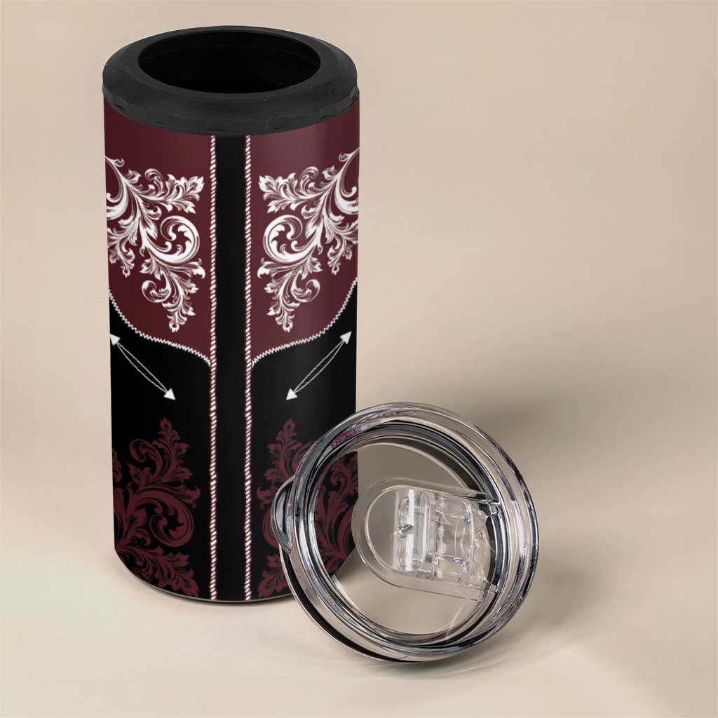 Vintage Western Cowboy 4 in 1 Can Cooler Tumbler Black Version - Wonder Print Shop