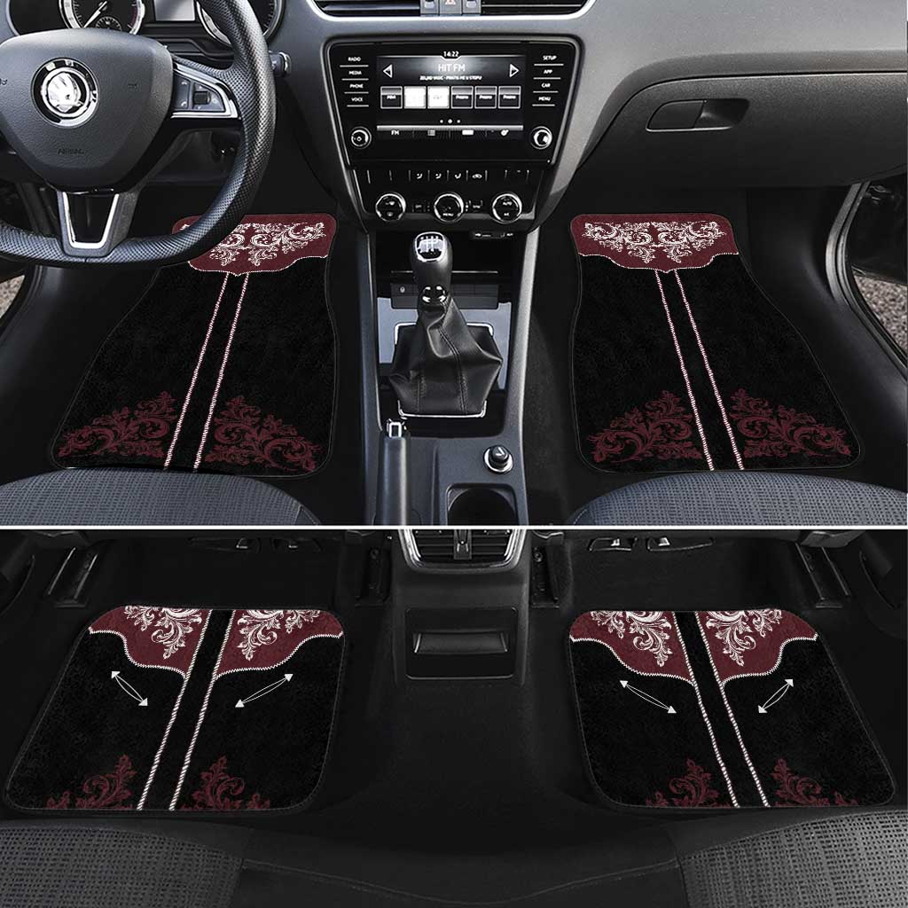 Vintage Western Cowboy Car Mats Black Version - Wonder Print Shop