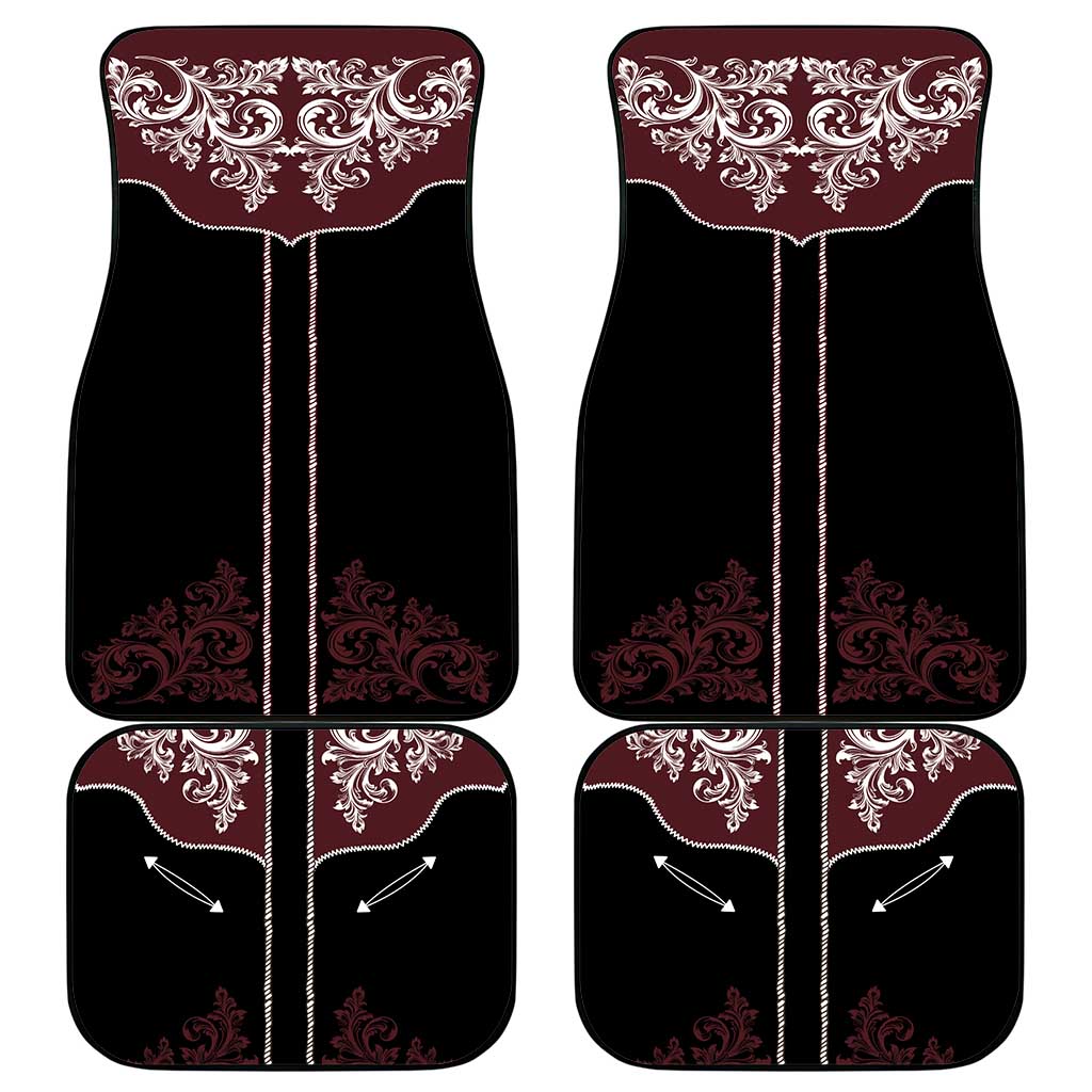 Vintage Western Cowboy Car Mats Black Version - Wonder Print Shop