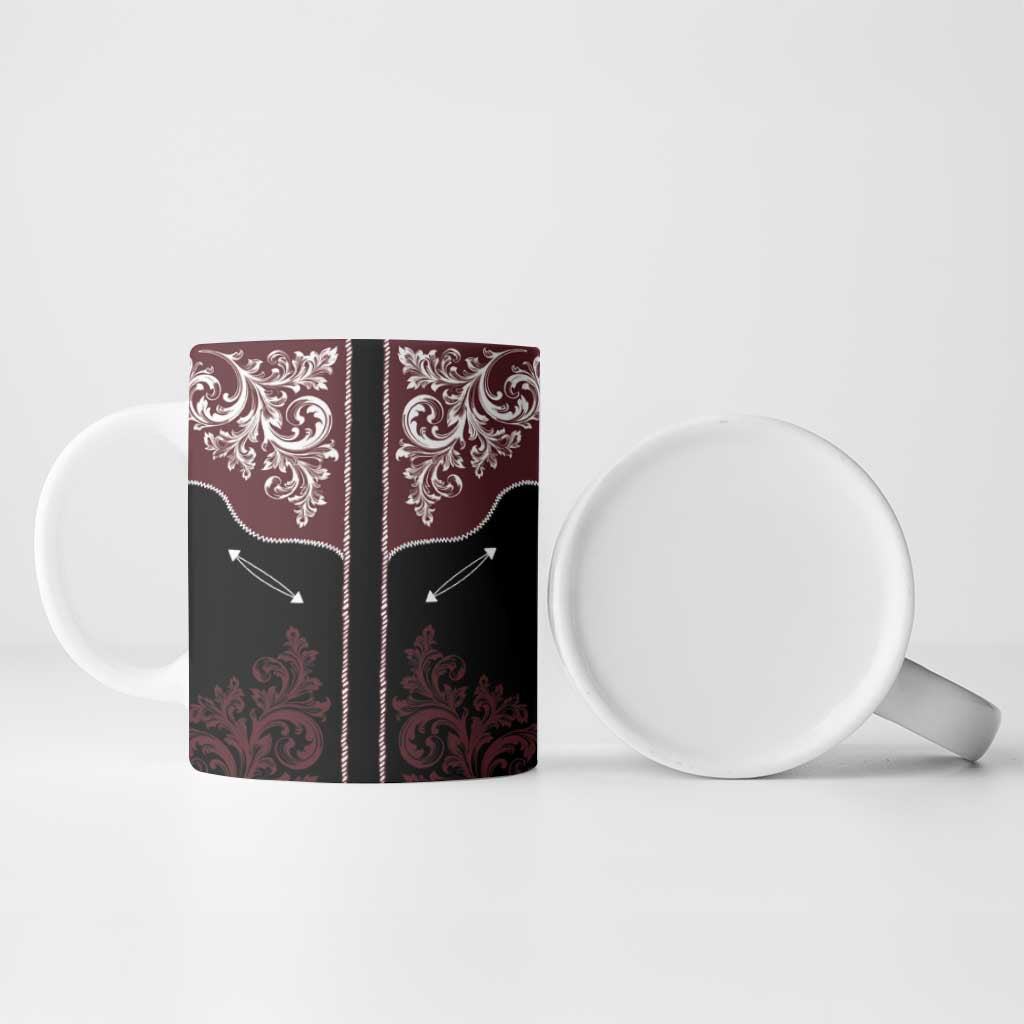 Vintage Western Cowboy Ceramic Mug Black Version - Wonder Print Shop